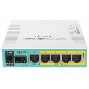 Router Mikrotik RB960PGS hEX PoE 800MHz CPU, 128MB RAM, 5xGLAN, USB, L4, PSU