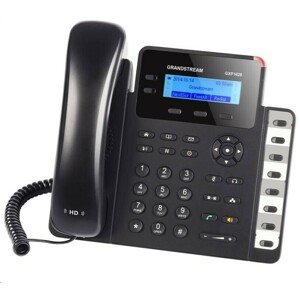 Telefon Grandstream GXP-1628 VoIP telefon - 2x SIP účet, HD audio, 3 prog.tl.+8 předvoleb, switch 2xLAN 1000Mbps, PoE