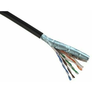 Kabel Solarix SXKD-5E-FTP-PVC+PE dvojtý plášť, FTP Cat5e drát, 305m, PE venkovní