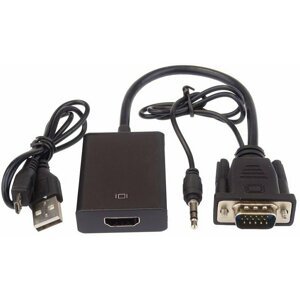 Převodník VGA+audio elektronický konvertor na rozhraní HDMI FULL HD 1080p