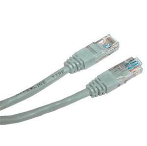 Patch kabel UTP Cat 6, 0,25m - šedý