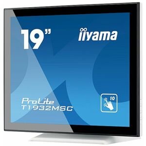 Dotykový monitor IIYAMA ProLite T1932MSC-W5AG, 19" IPS LED, PCAP, 14ms, 215cd/m2, USB, VGA/HDMI/DP, matný, bílý