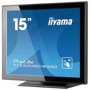 Dotykový monitor IIYAMA ProLite T1532MSC-B5X, 15" LED, PCAP, 8ms, 330cd/m2, USB, VGA/HDMI/DP, ZB, černý