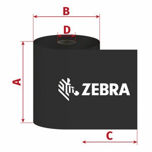 Páska Zebra ZipShip 3200, 80mm x 450m, TTR, vosk/pryskyřice, D25/OUT