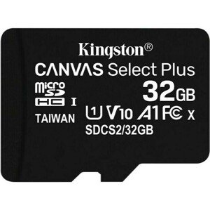 Paměťová karta Kingston Canvas Select Plus A1 32GB microSDHC, Class 10, 100MB/s, bez adaptéru