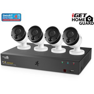 Kamerový set iGET HOMEGUARD HGNVK85304 systém s PoE napájením, 8kanálové NVR + 4x HGNVK930CAM FHD kamera