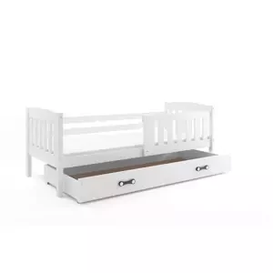 Dětská postel Kubus - 1 osoba, 90x200 s úložným prostorem – Bílá, Bílá