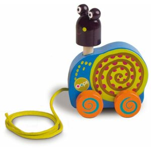 O-OOPS Easy-Pull! - Dřevěná tahací hračka (Varianta: Snail Mushee)