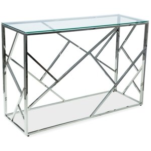 Konzolový stolek MACADA C barva chrom/sklo