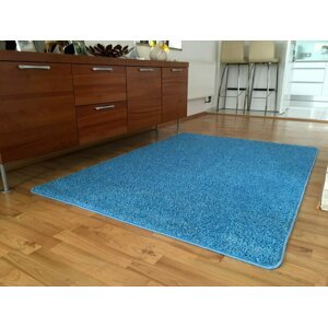 Kusový koberec Color shaggy modrý (Varianta: 57 cm kulatý)