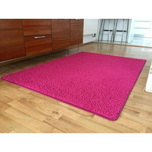 Kusový koberec Color shaggy růžový (Varianta: 60 x 60 cm)