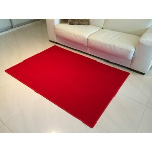Kusový červený koberec Eton (Varianta: 60 x 60 cm)