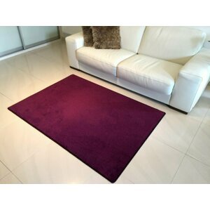 Kusový fialový koberec Eton (Varianta: 1 m2 bez obšití)
