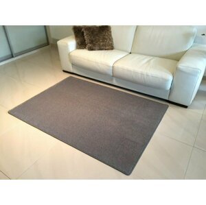 Kusový šedý koberec Eton (Varianta: 1 m2 bez obšití)
