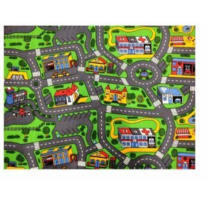 Dětský koberec City life (Varianta: kulatý 57 cm průměr)