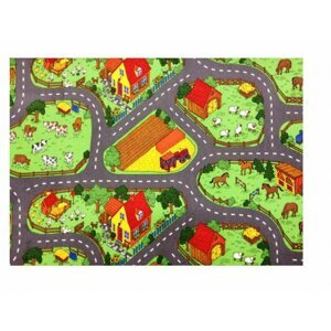Dětský koberec Farma II. (Varianta: kulatý 57 cm průměr)