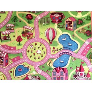 Dětský koberec Sladké město (Varianta: 60 x 60 cm)
