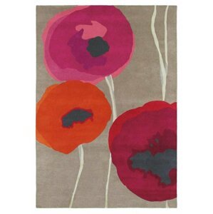 Moderní kusový koberec Sanderson Poppies red/orange 45700 Brink & Campman (Varianta: 250 x 350)
