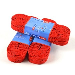 Voskované tkaničky Tex-Style 244 cm (Varianta: 96" (244cm), Barva: Červená)