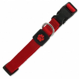 Obojek Active Dog Premium M červený 2x34-49cm