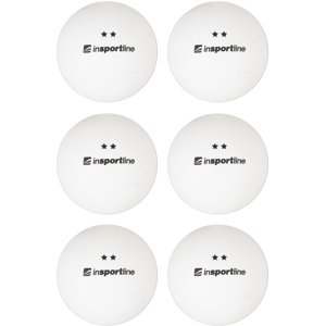 Pingpongové míčky inSPORTline Elisenda S2 6ks (Barva: bílá)
