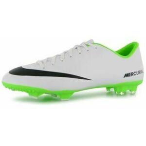 Nike - Mercurial Victory FG Mens Football Boots – White/Blk/Green - 8