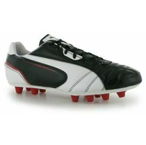 Puma - Universal FG Mens Football Boots – Black/White/Red - 9