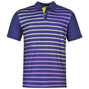 Slazenger - Print Stripe Golf Polo Mens – Purple - Velikost XL