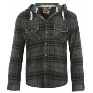Lee Cooper - Flannel Shirt Junior – Charcoal/Black - 11-12let