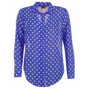 Golddigga - Polka Dot Shirt Ladies – Blue/White - 10(S)