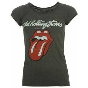 Amplified Clothing - Amplified Rolling Stones Lick T Shirt Ladies – Charcoal - XL