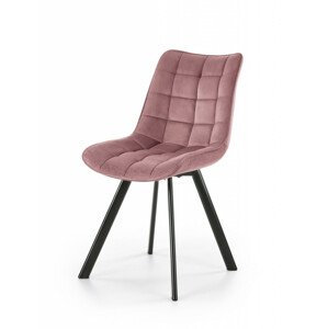 Kovová židle K332, černá / růžová