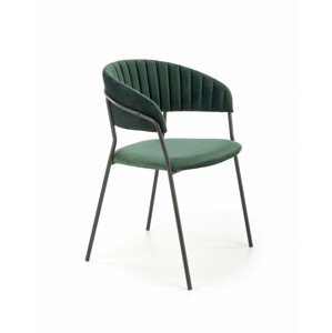 Kovová židle K426, tmavě zelená