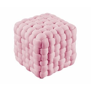 Taburet Rubik, světlá růžová