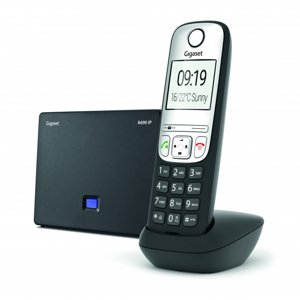 Bezdrátový IP telefon Gigaset A690IP DECT/GAP bezdrátový IP telefon, 6 SIP účtů, 1x PSTN, až 3 hovory zároveň, barva čer