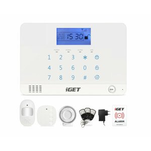Alarm iGET SECURITY M3B Domovní bezdrátový GSM zabezpečovací systém, CZ lokalizace, základní set