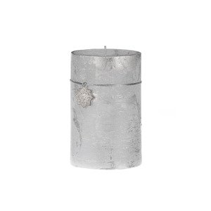Svíčka vánoční, stříbrná barva. 713g vosku SVW1273-STRIBRNA