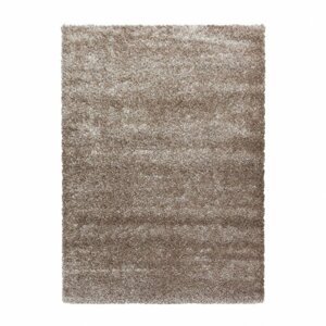 Kusový koberec Brilliant shaggy 4200 taupe (Varianta: Kruh průměr 200 cm)