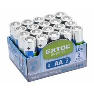 Baterie zink-chloridové, 20ks, 1,5V AA (R6)
