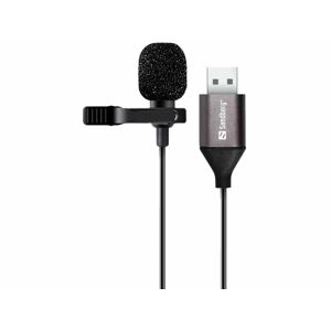 Mikrofon Sandberg Streamer USB Clip Microphone, na klip