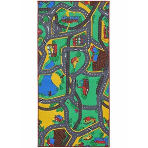 KOBERCE BRENO, spol. s r.o. Kusový koberec PLAYTIME 95, Vícebarevné (Rozměr: 100 x 165 cm)