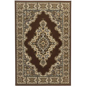 Sintelon doo Kusový koberec PRACTICA 58/DMD, Hnědá, Vícebarevné (Rozměr: 40 x 60 cm)