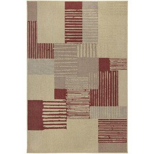 Oriental Weavers International Kusový koberec SISALO 706/O44P, Červená, Vícebarevné (Rozměr: 40 x 60 cm)