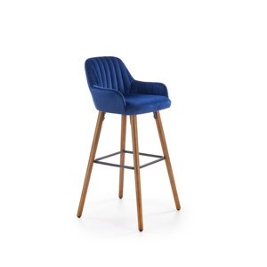 Barová židle H-93, tmavě modrá