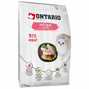 Krmivo Ontario Kitten Chicken 6,5kg