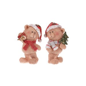 Medvídek vánoční polyresinový, červená kolekce, cena za 1ks. Mix 2druhů. ALA450