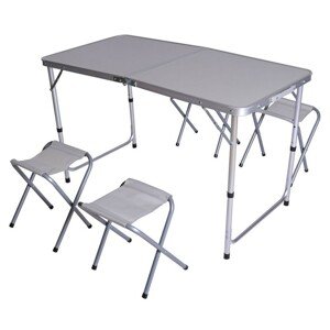 Campingový SET - stůl 120x60cm+4 stoličky