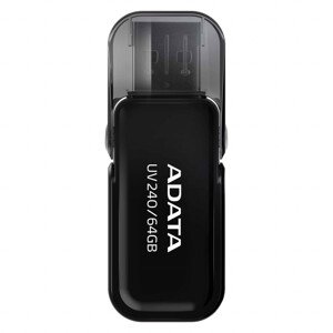 Flashdisk Adata UV240 64GB, USB 2.0, black, vhodné pro potisk