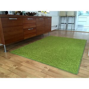 Kusový koberec Color shaggy zelený (Varianta: 57 cm kulatý)