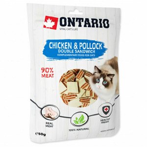 Pochoutka Ontario kuře a treska, dvojitý sendvič 50g